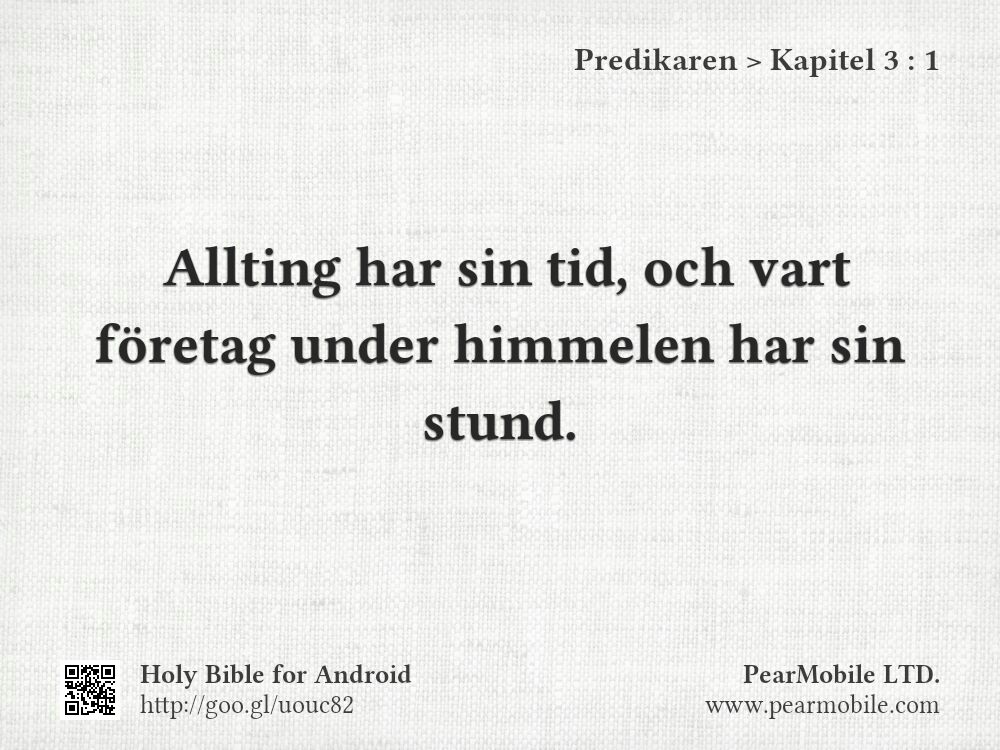 Predikaren, Kapitel 3:1